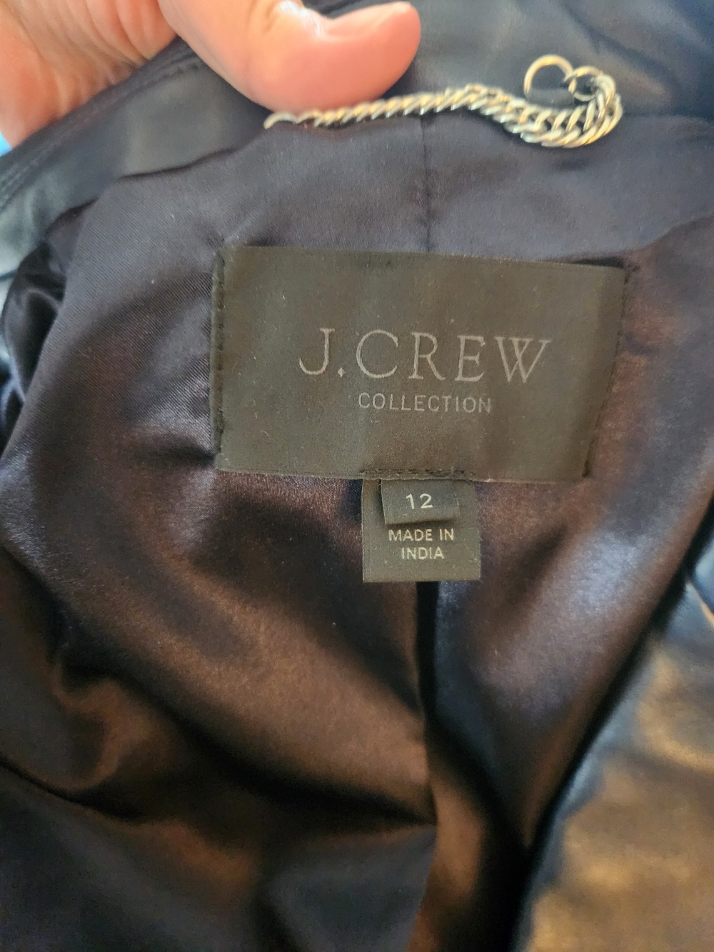 J. Crew Navy Leather Moto Jacket - Women's - Picture 2 of 6